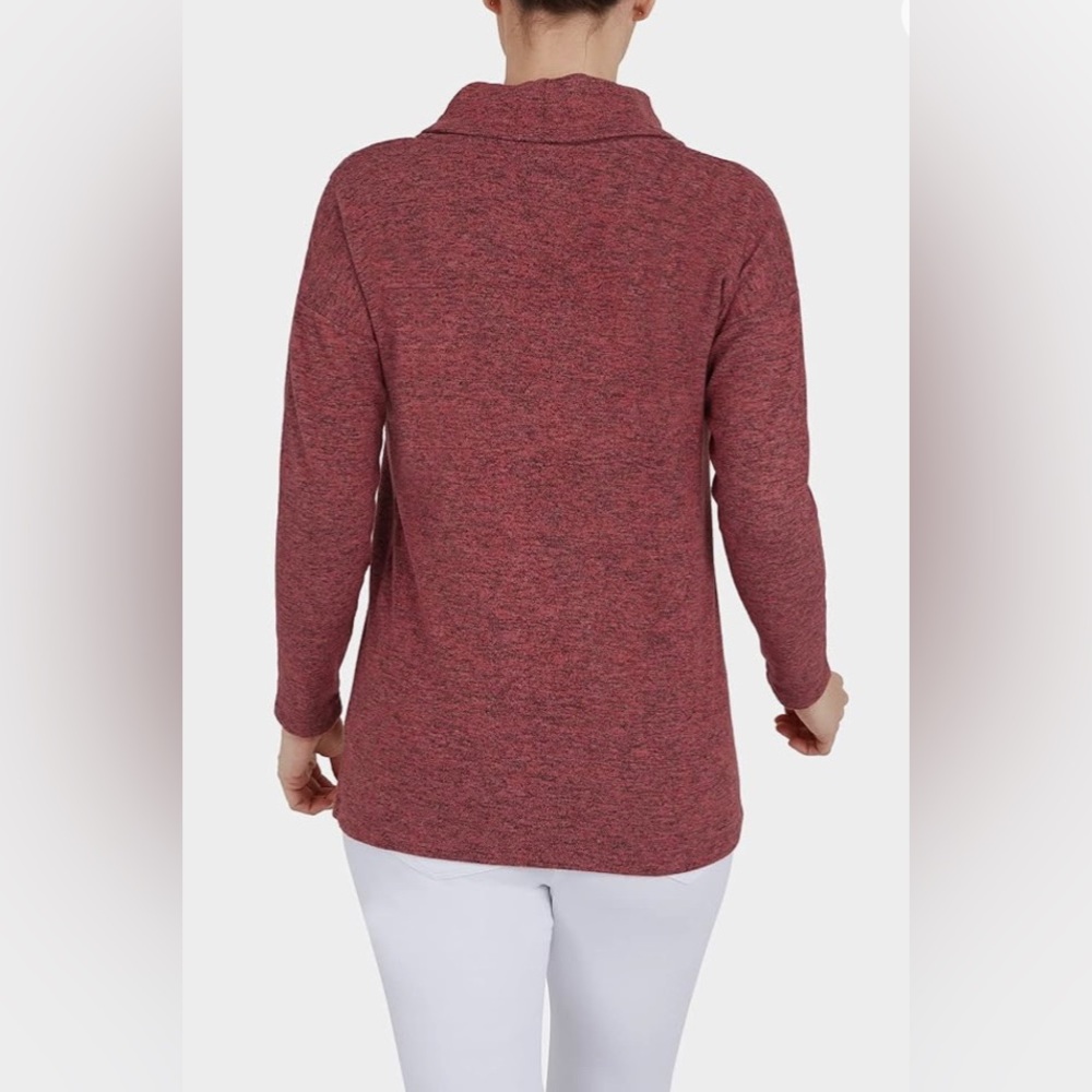 Ruby Rd. Women's Cozy Button Overlay Top small - Picture 5 of 11